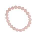 Rozenkwarts kogelarmband 8 mm