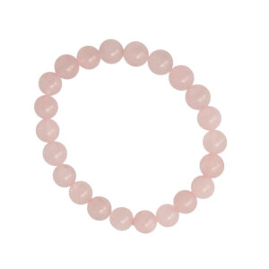 Rozenkwarts kogelarmband 8 mm