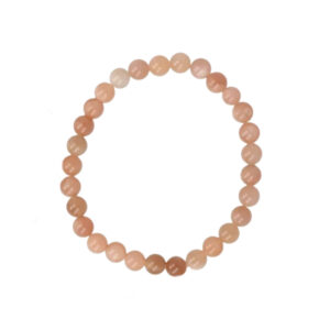 Roze Maansteen kogelarmband 4mm