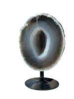 Agaat op Standaard met Druzy – Balans, Bescherming & Glans