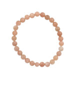 Roze Maansteen kogelarmband 8 mm