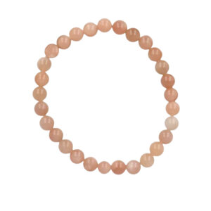 Roze Maansteen kogelarmband 8 mm