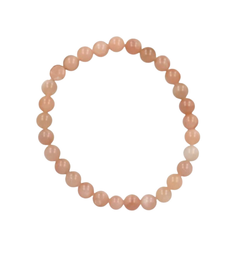 Roze Maansteen kogelarmband 8 mm