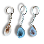 Geode Sleutelhanger – Uniek & Natuurlijke Edelsteen Accessoire