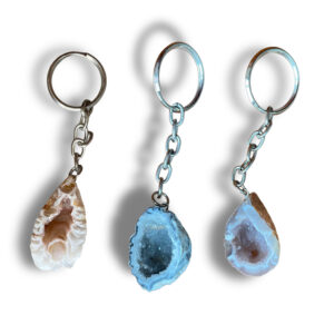 Geode Sleutelhanger – Uniek & Natuurlijke Edelsteen Accessoire