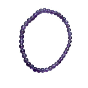 Amethist kogelarmband 4 mm