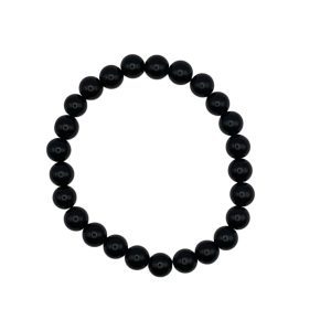 Zwarte Obsidiaan Kogelarmband 8 mm