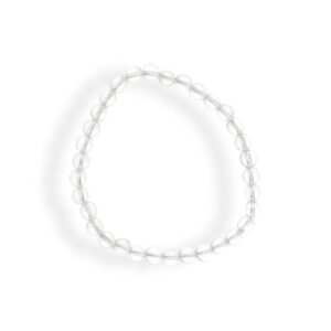 Bergkristal kogelarmband 4 mm