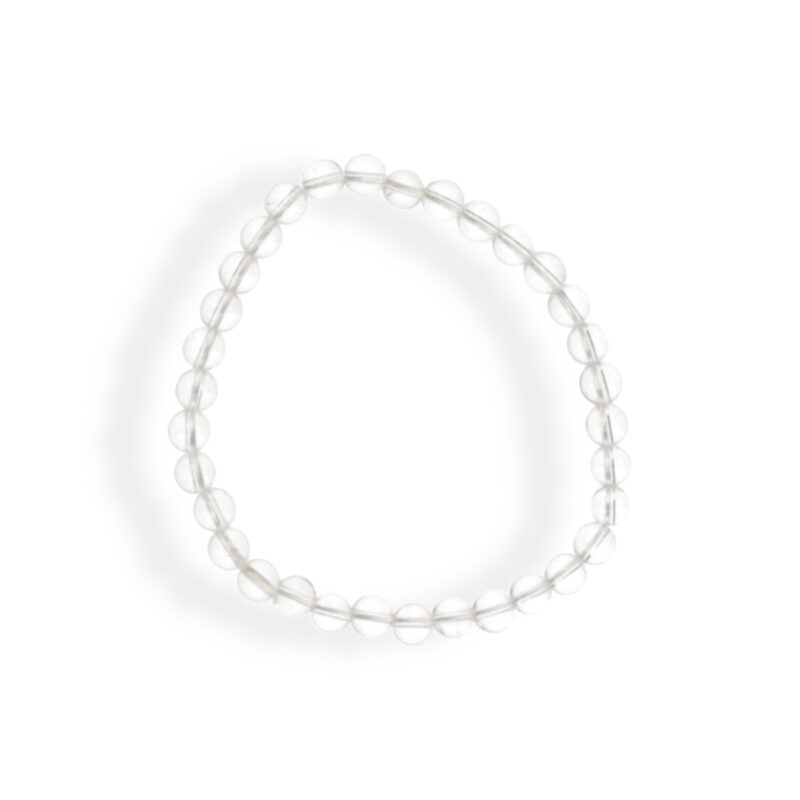 Bergkristal kogelarmband 4 mm