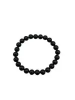 Zwarte toermalijn kogelarmband 8 mm