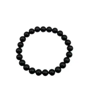 Zwarte toermalijn kogelarmband 8 mm