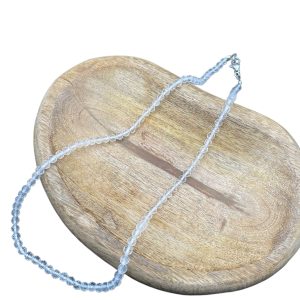 Bergkristal facet kralenketting 4 mm
