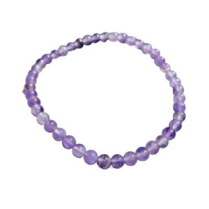 Lichte Amethist kogelarmband 4 mm