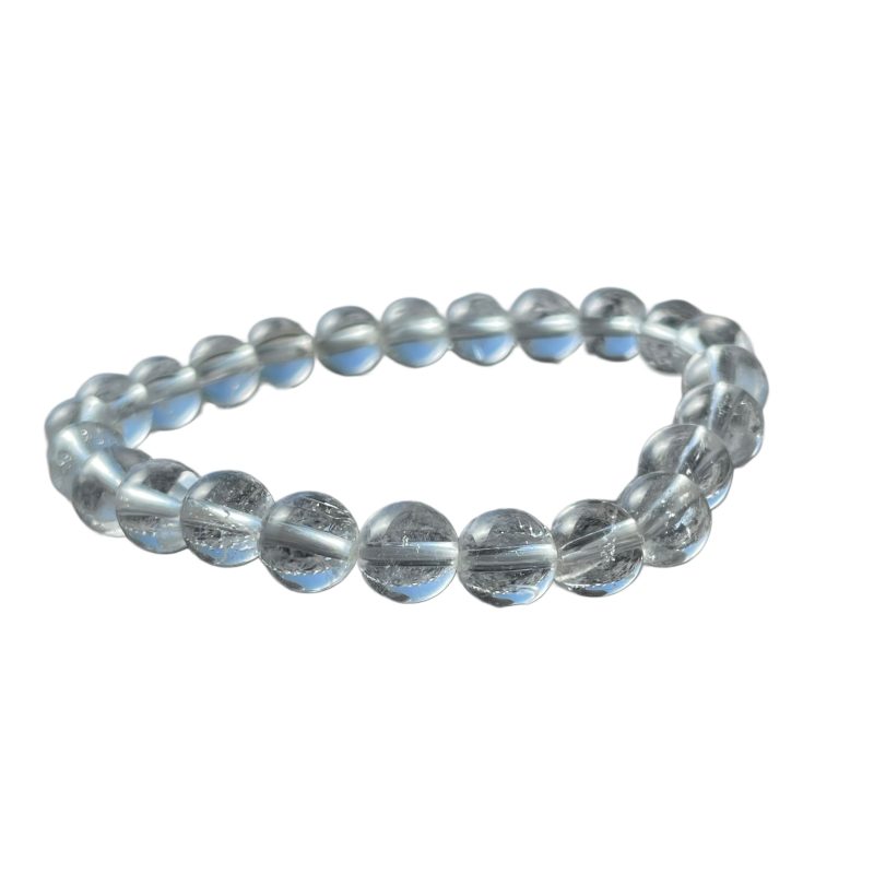 Bergkristal kogelarmband 8 mm