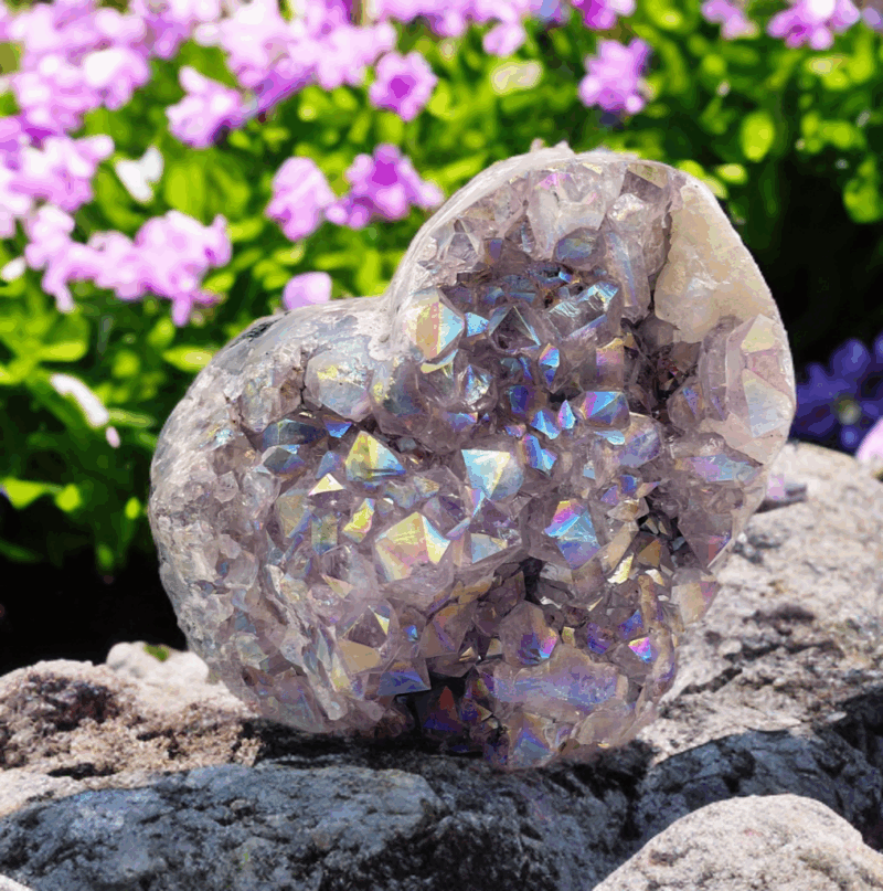 Aura amethist hart - Afbeelding 2