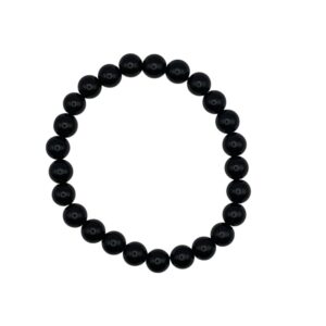 Zwarte Obsidiaan Kogelarmband 8 mm