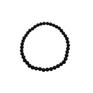Zwarte Toermalijn kogelarmband 4 mm