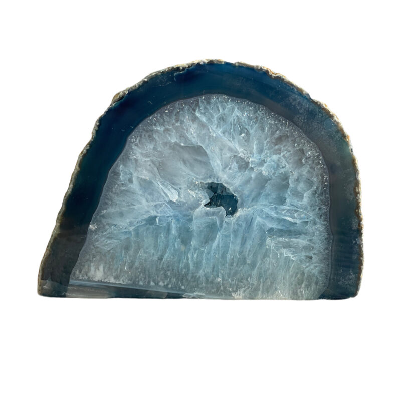Standvlak agaat blauw