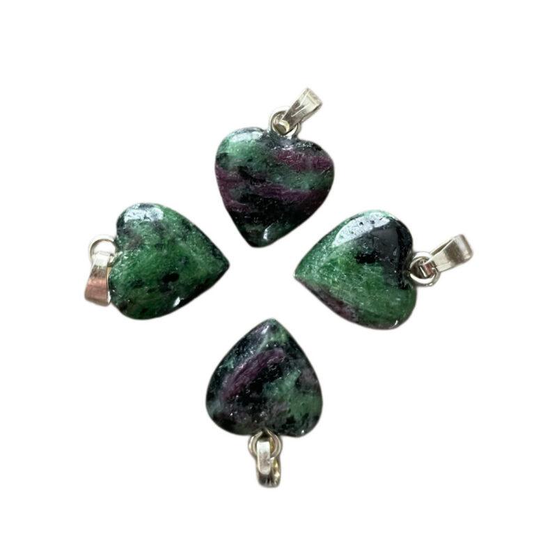 zoisiet robijn hart hanger