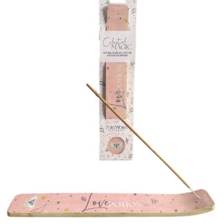 Wierookhouder "Love Potion" –  Roze met Gouden Details
