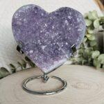 amethist hart agaat op standaard