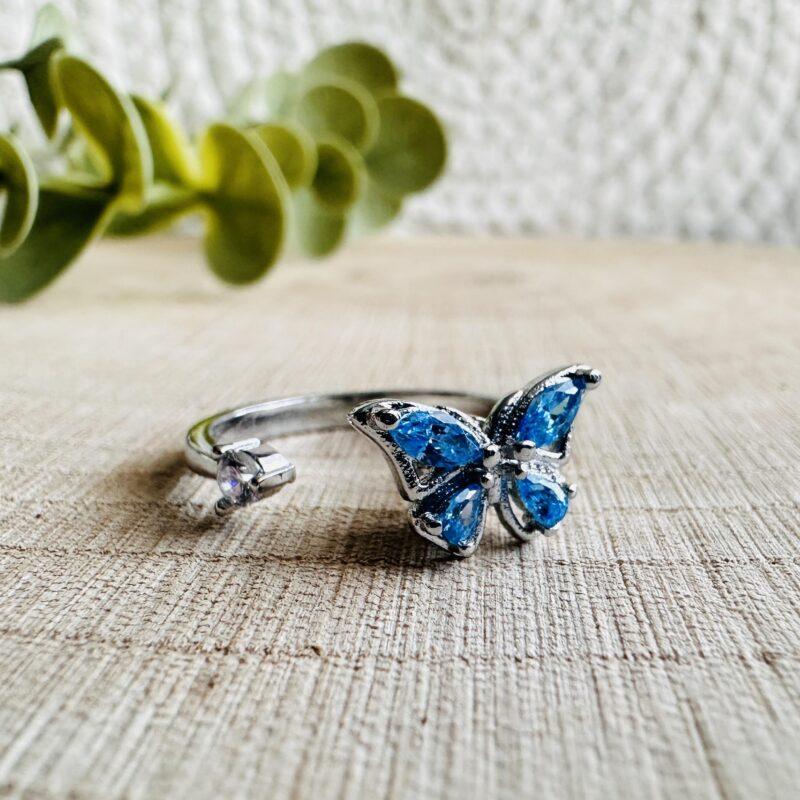 fidget ring zilver vlinder