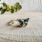 fidget ring goudkleurig vlinder