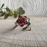 fidget ring zilver roos