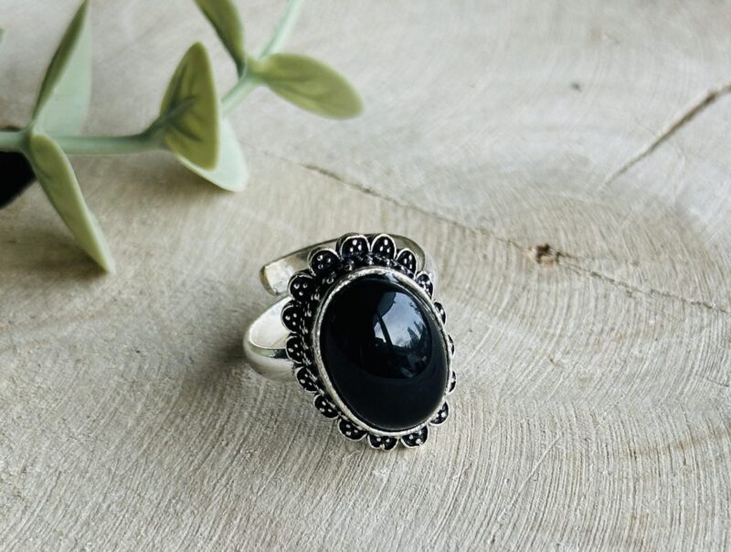 zwarte toermalijn ring boho style