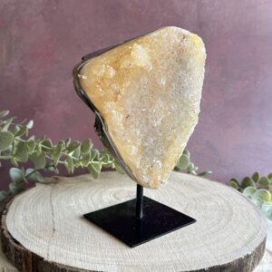 Agaat op standaard met kwarts