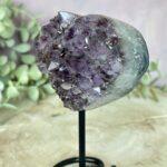 Amethist hart op standaard