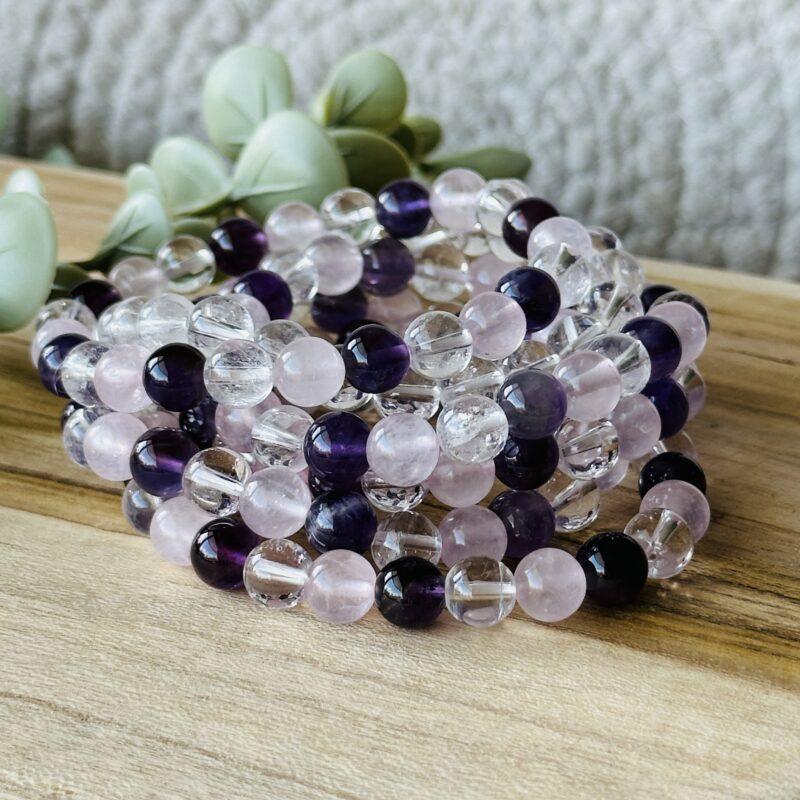 Gouden driehoek 8 MM kralenarmband