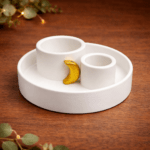 Keramische palo santo, smudge en wierook brander maan wit