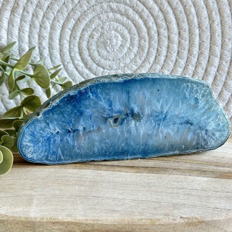 agaat schijf blauw