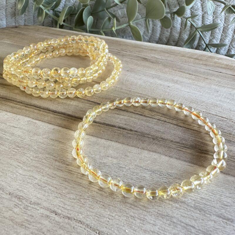 citrien verhit 4 mm kralenarmband