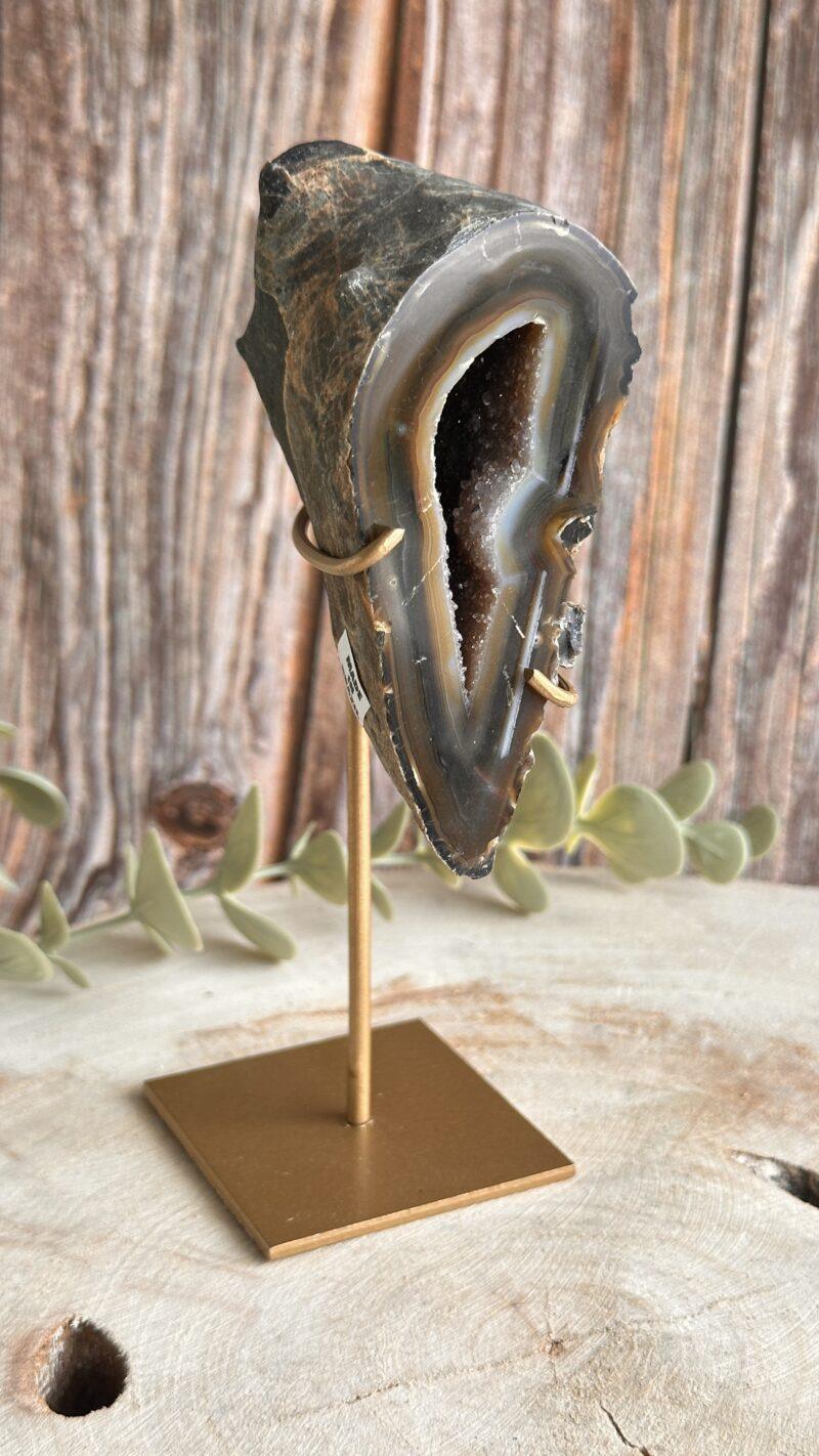 Agaat geode op standaard