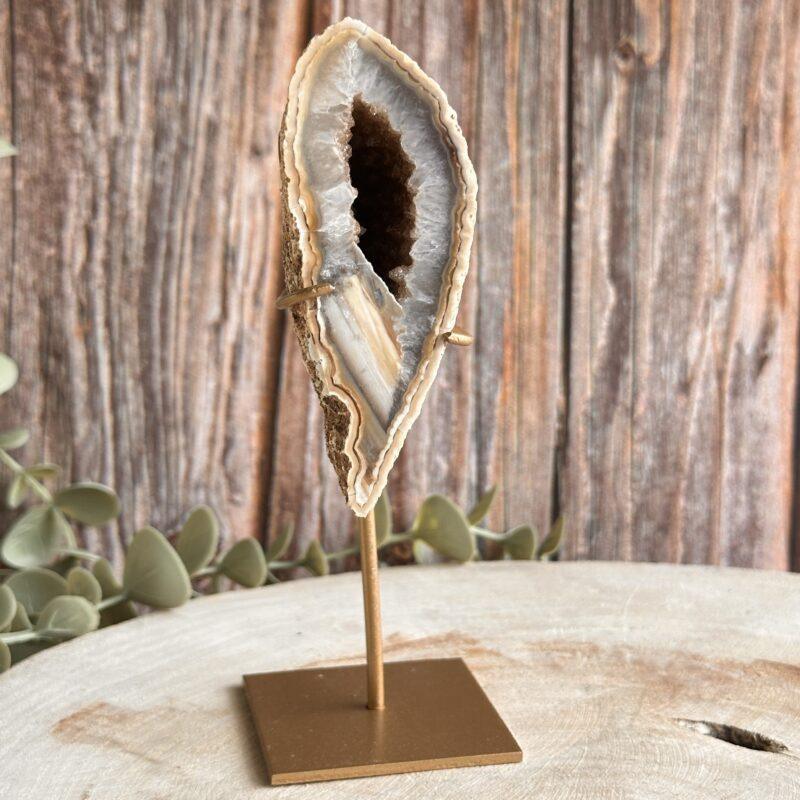 Agaat geode op standaard