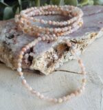 maansteen mix facet geslepen armband 4 mm
