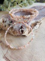 maansteen mix facet geslepen armband 4 mm